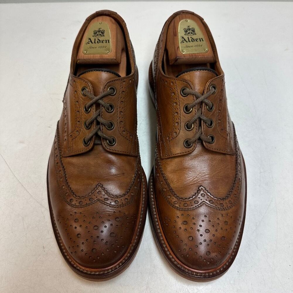 FULLY RESOLED Brunello Cucinelli Brown Wingtip Derby Made in Italy EU 41 US 9 D